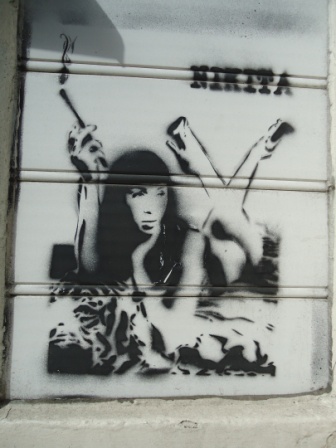 This small stencil near algate station reminds me of old pulp fiction covers